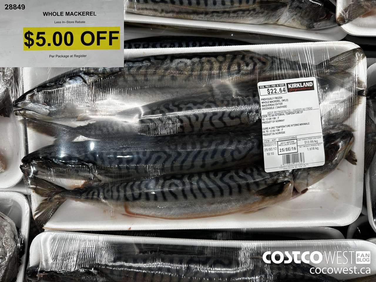28849 WHOLE MACKEREL ($5.00 INSTANT SAVINGS)