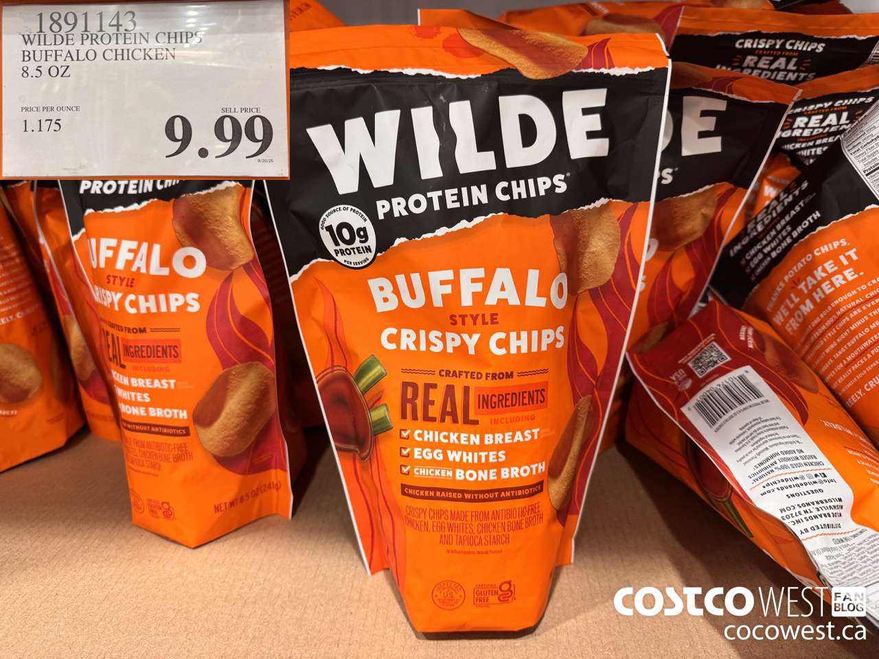 1891143 WILDE PROTEIN CHIPS BUFFALO CHICKEN 8.5 OZ $9.99