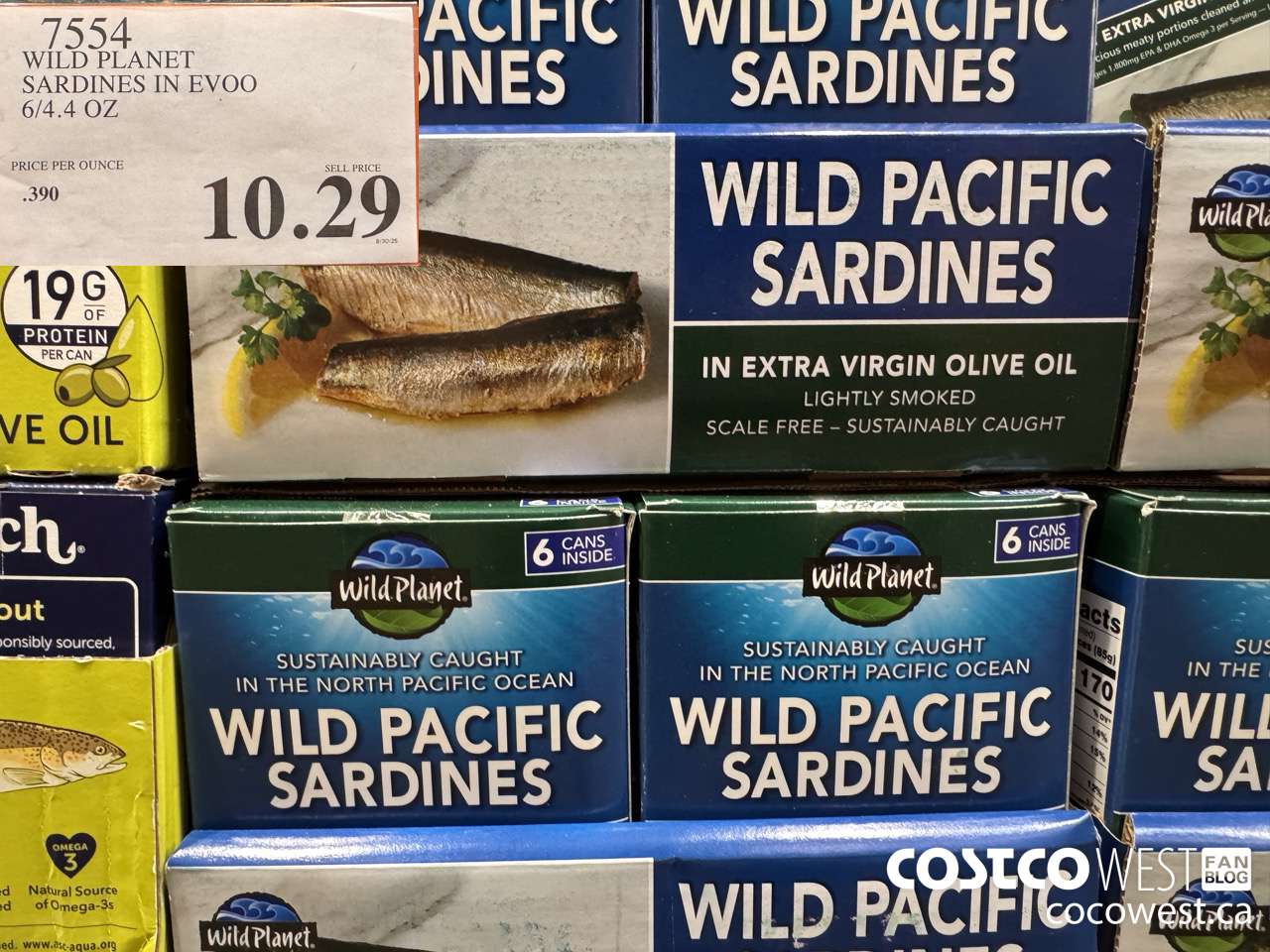7554 WILD PLANET SARDINES IN EVOO 6/4.4 OZ $10.29