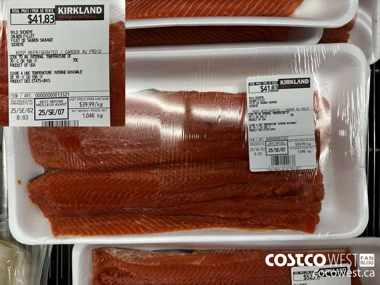 13321 WILD SOCKEYE SALMON FILLET $39.99