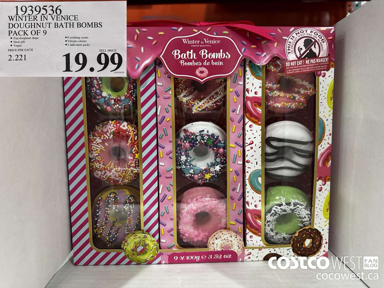1939536 WINTER IN VENICE DOUGHNUT BATH BOMBS PACK OF 9 $19.99