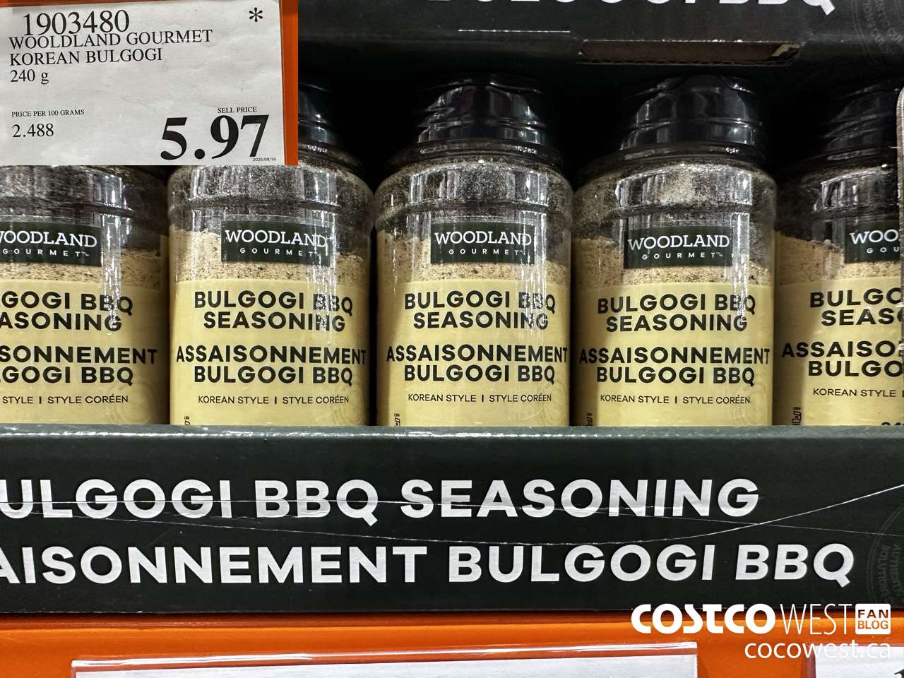 1903480 WOODLAND GOURMET KOREAN BULGOGI 240G $5.97