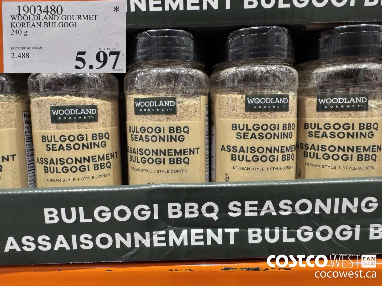 1903480 WOODLAND GOURMET KOREAN BULGOGI 240G $5.97
