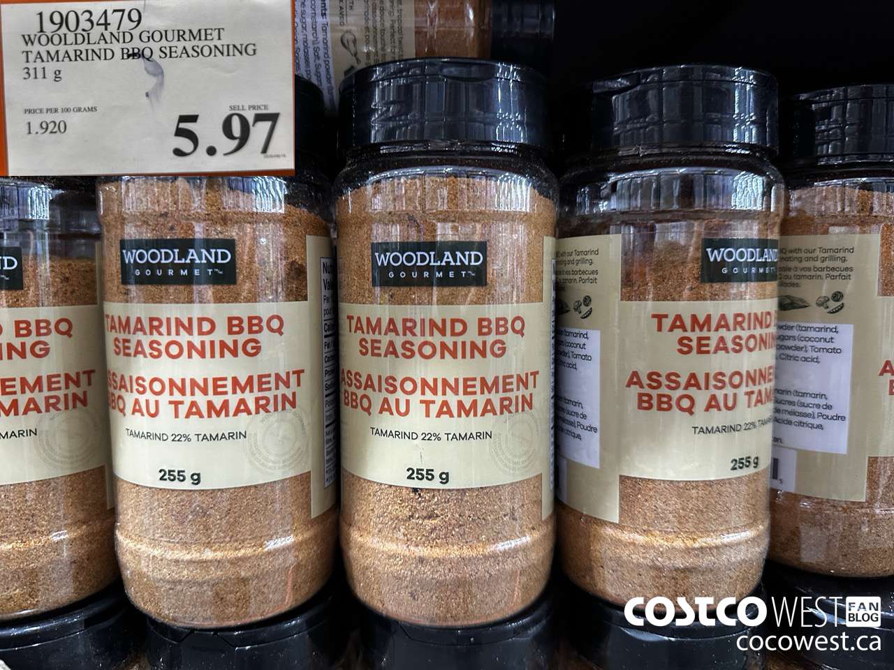 1903479 WOODLAND GOURMET TAMARIND BBQ SEASONING 311G $5.97