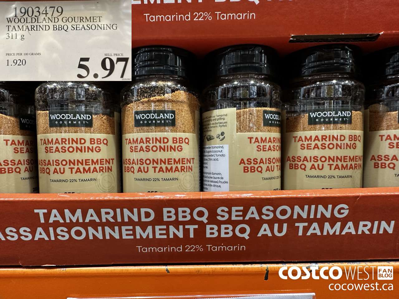 1903479 WOODLAND GOURMET TAMARIND BBQ SEASONING 311G $5.97