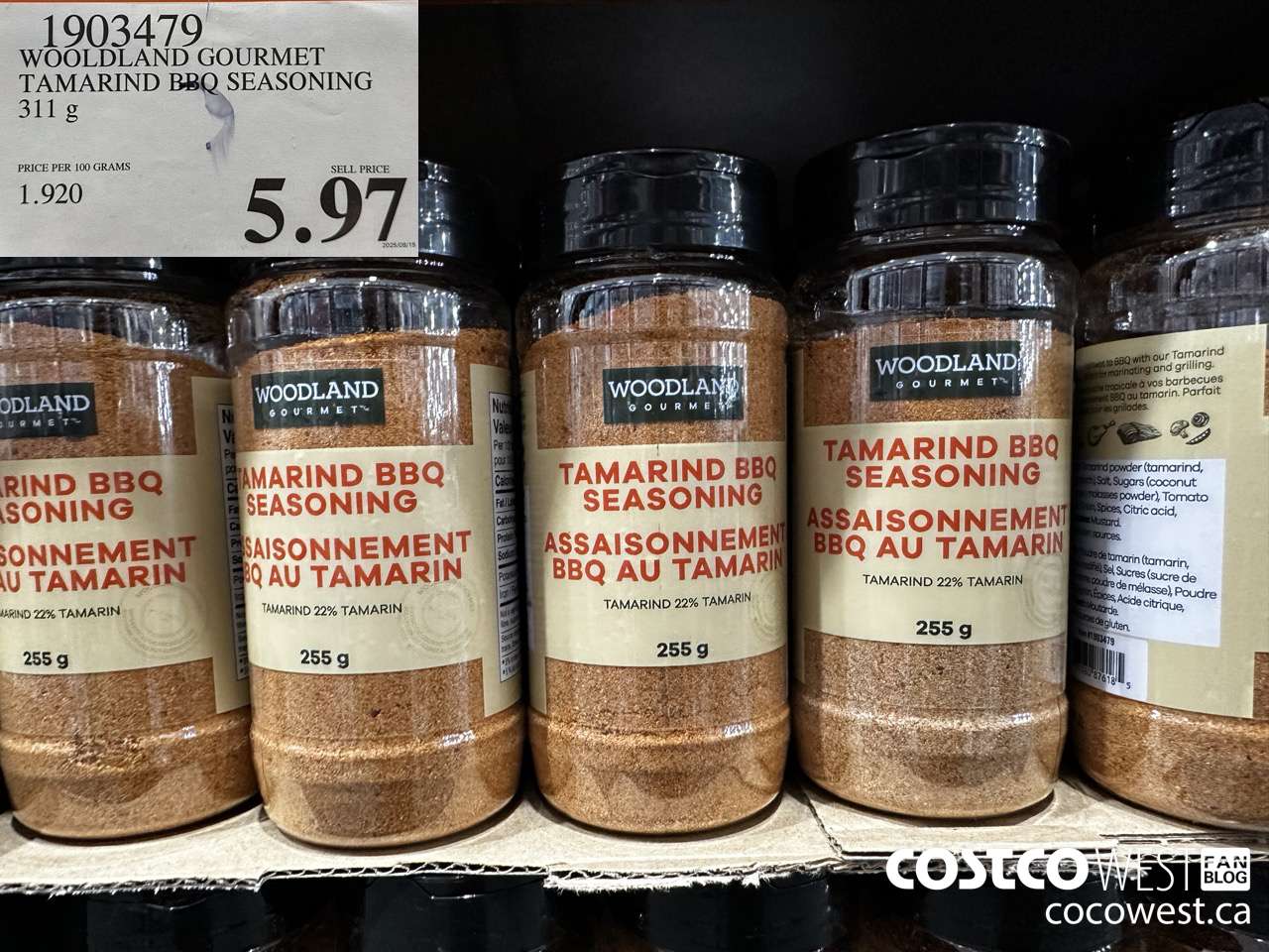1903479 WOODLAND GOURMET TAMARIND BBQ SEASONING 311G $5.97