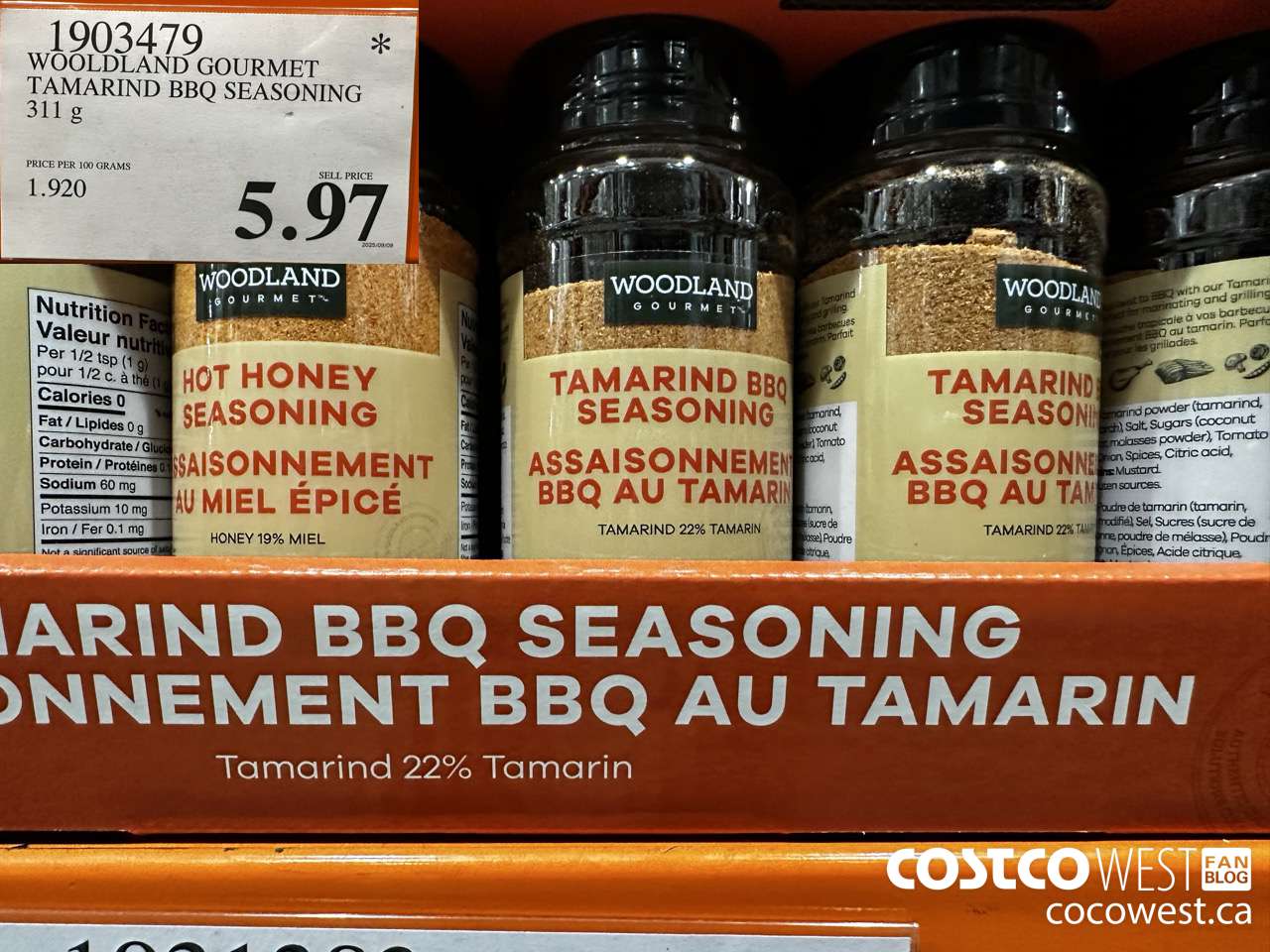 1903479 WOODLAND GOURMET TAMARIND BBQ SEASONING 311G $5.97