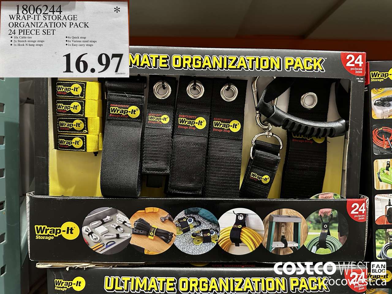 1806244 WRAP-IT STORAGE ORGANIZATION PACK 24 PIECE SET $16.97