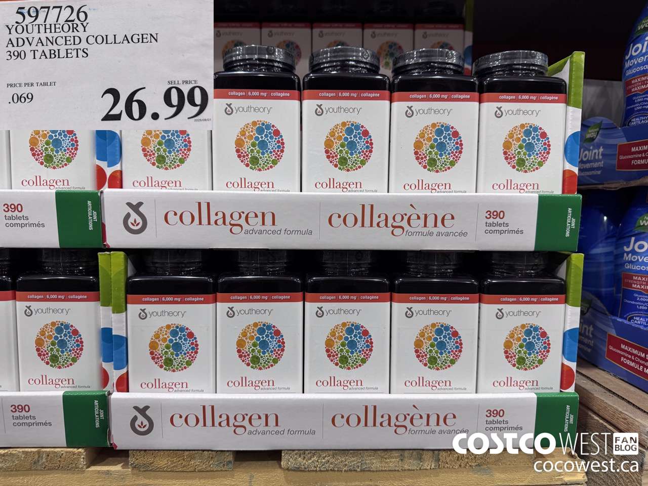 597726 YOUTHEORY COLLAGEN 390 TABLETS $26.99