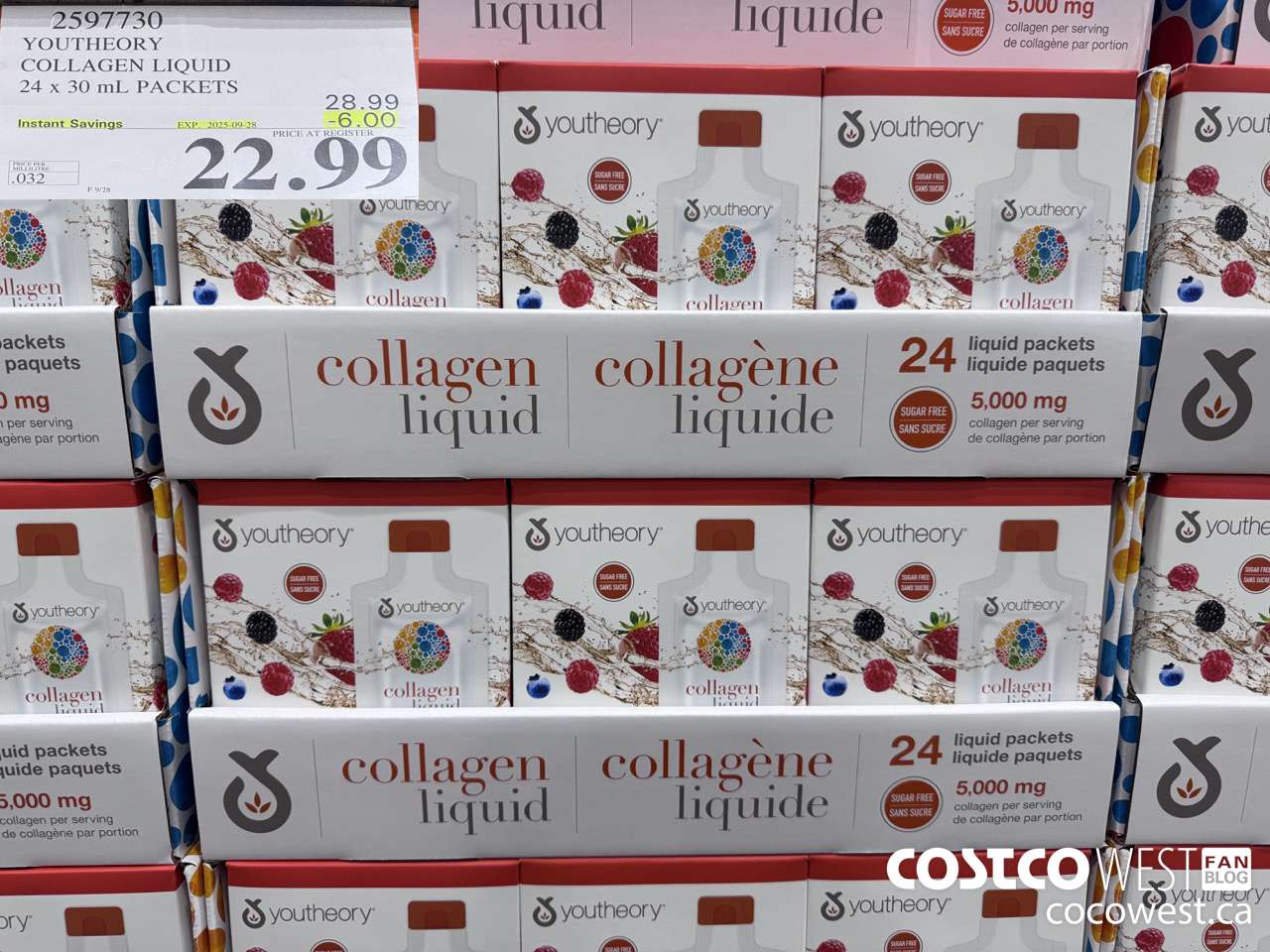 2597730 YOUTHEORY LIQUID COLLAGEN 24 X 30ML POUCHES ($6.00 INSTANT SAVINGS EXPIRES ON 2025-09-28) $22.99