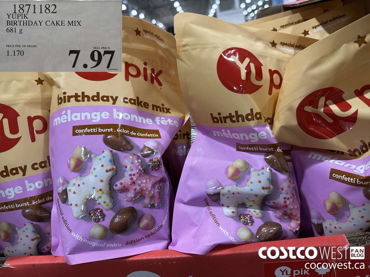 1871182 YUPIK BIRTHDAY CAKE MIX 681 G $7.97