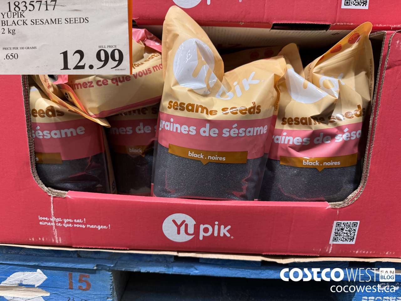 1835717 YUPIK BLACK SESAME SEEDS 2 KG $12.99