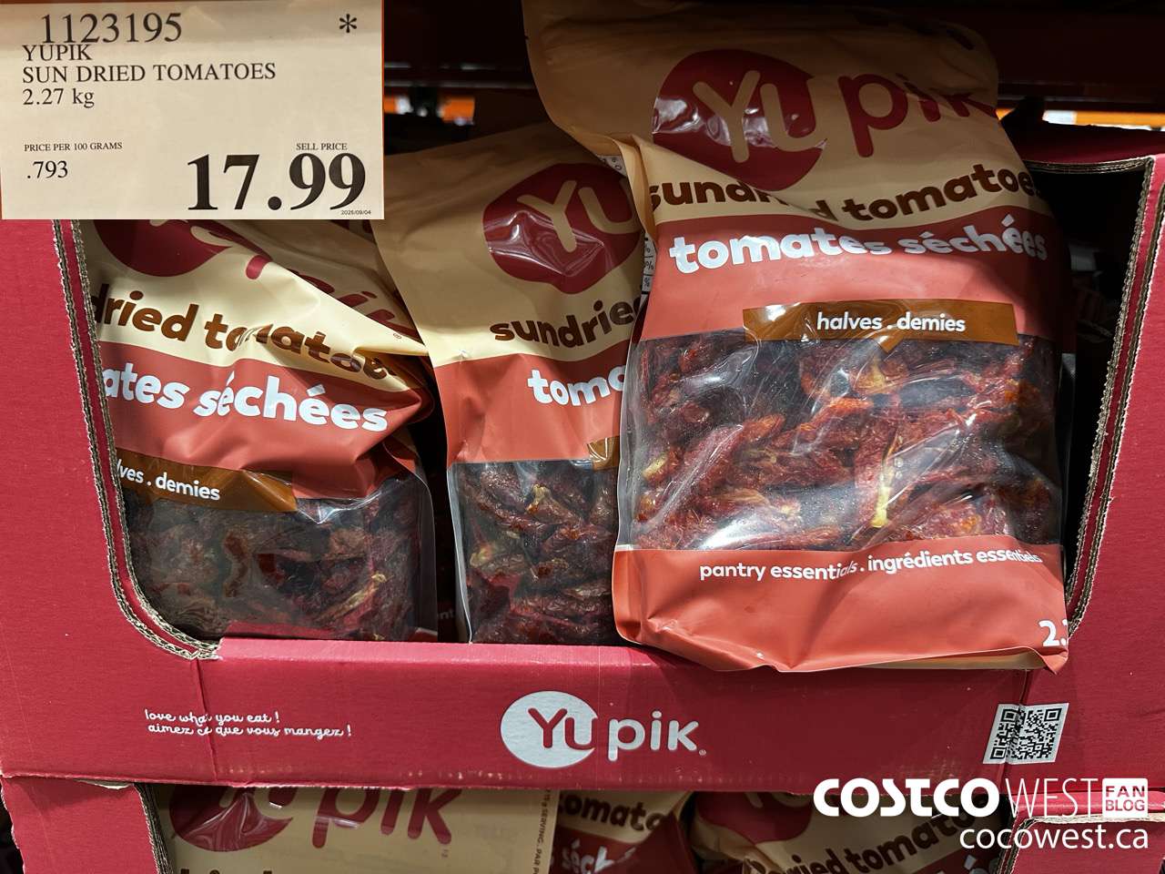 1123195 YUPIK SUN DRIED TOMATOES 2.27KG $17.99