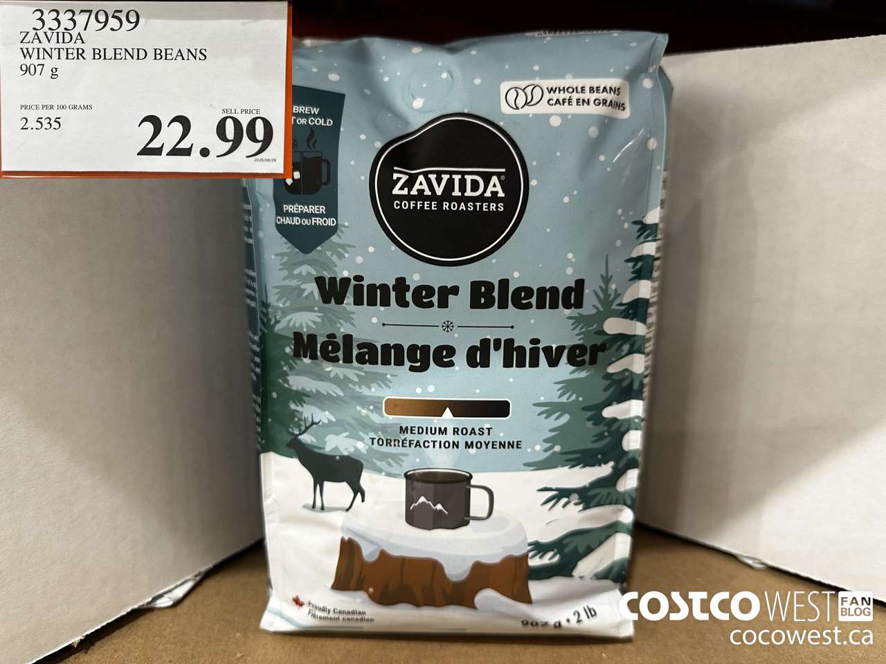 3337959 ZAVIDA WINTER BLEND BEANS 907G $22.99