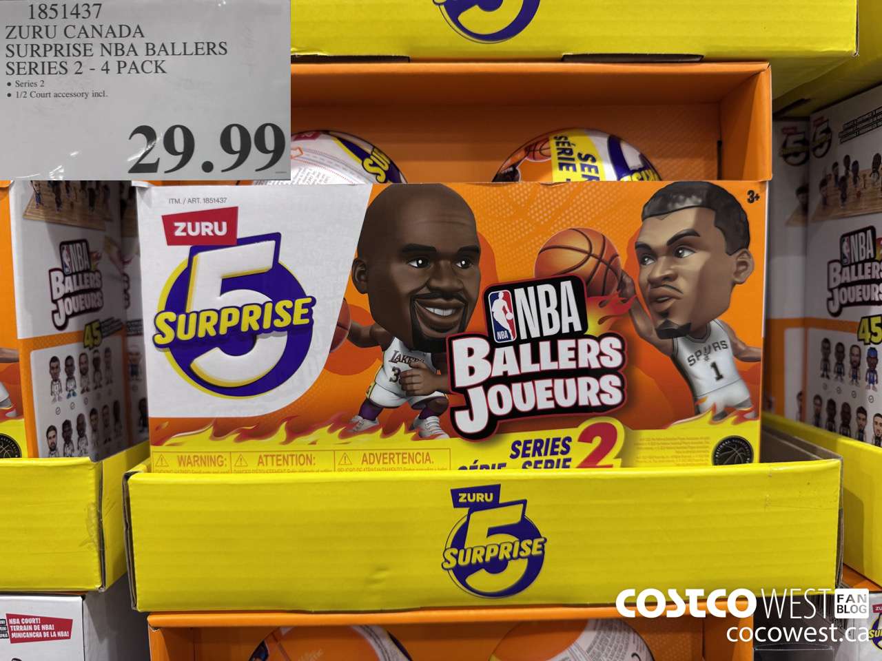 1851437 ZURU CANADA SURPRISE NBA BALLERS SERIES 2-4 PACK $29.99