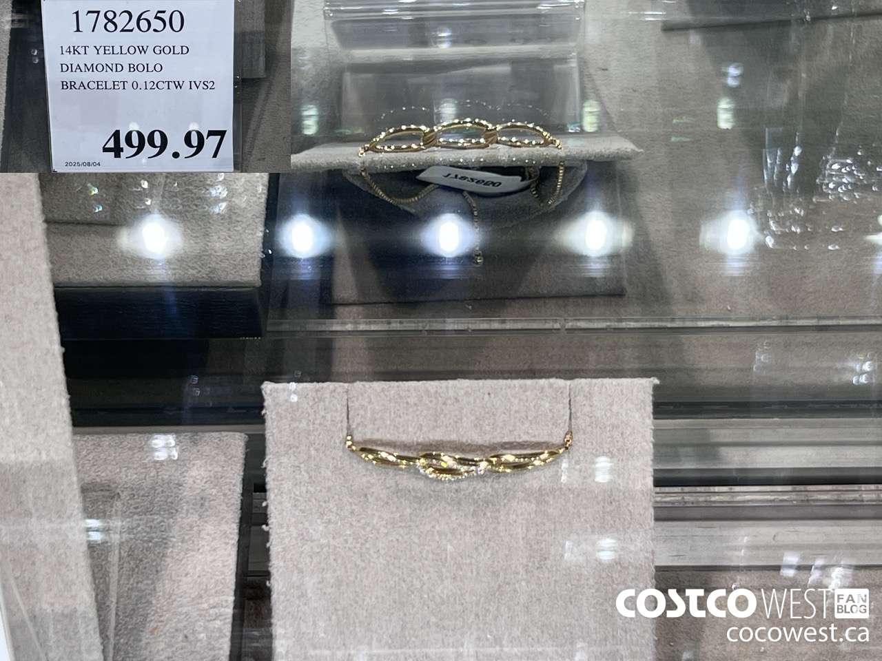 1782650 14KT YELLOW GOLD DIAMOND BOLO BRACELET 0.12CTW IVS2 $499.97