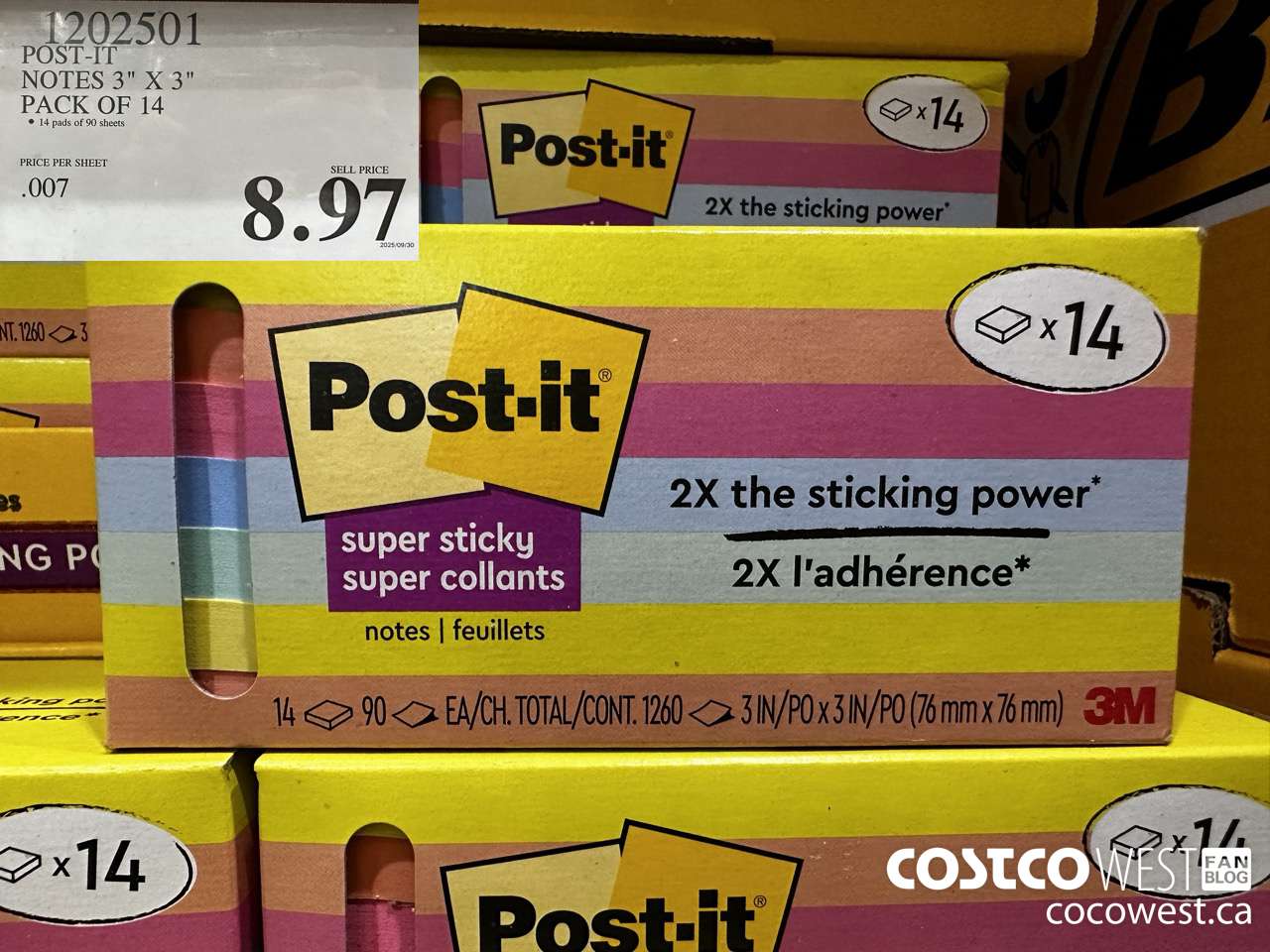 1202501 3M POST-IT NOTES 3