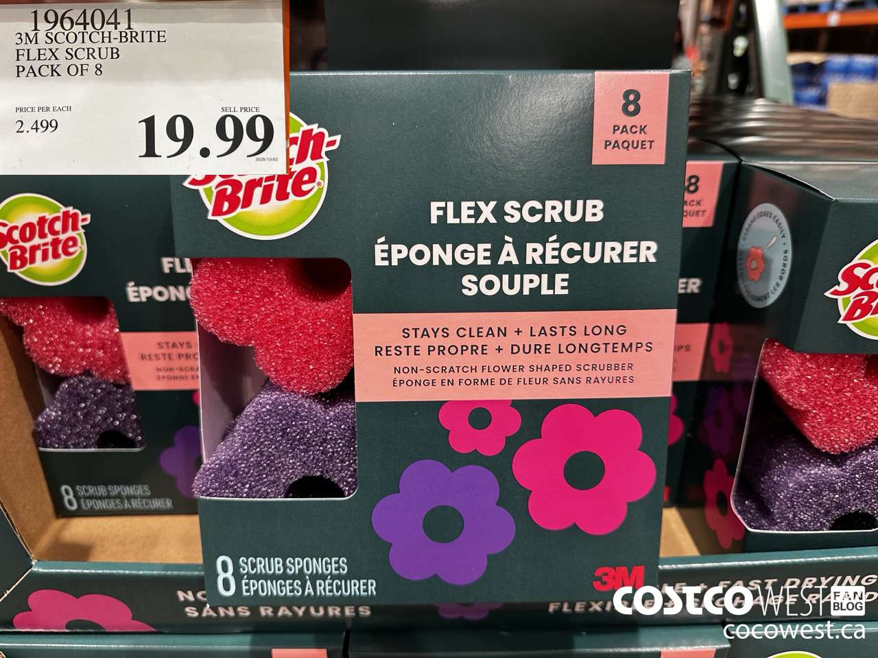 1964041 3M SCOTCH-BRITE FLEX SCRUB PACK OF 8 $19.99