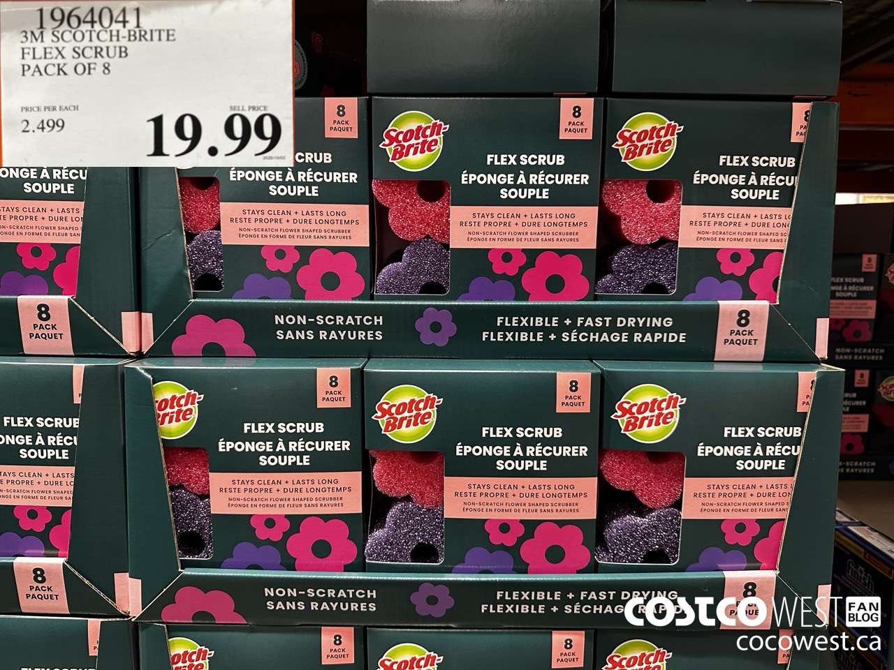 1964041 3M SCOTCH-BRITE FLEX SCRUB PACK OF 8 $19.99