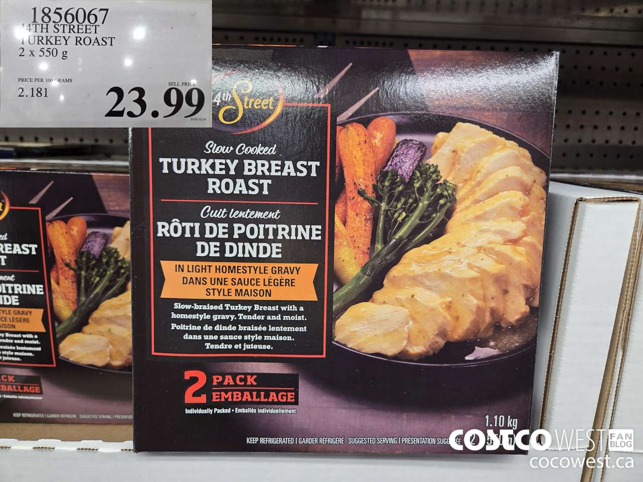 1856067 44TH STREET TURKEY ROAST 2 x 550 g  $23.99