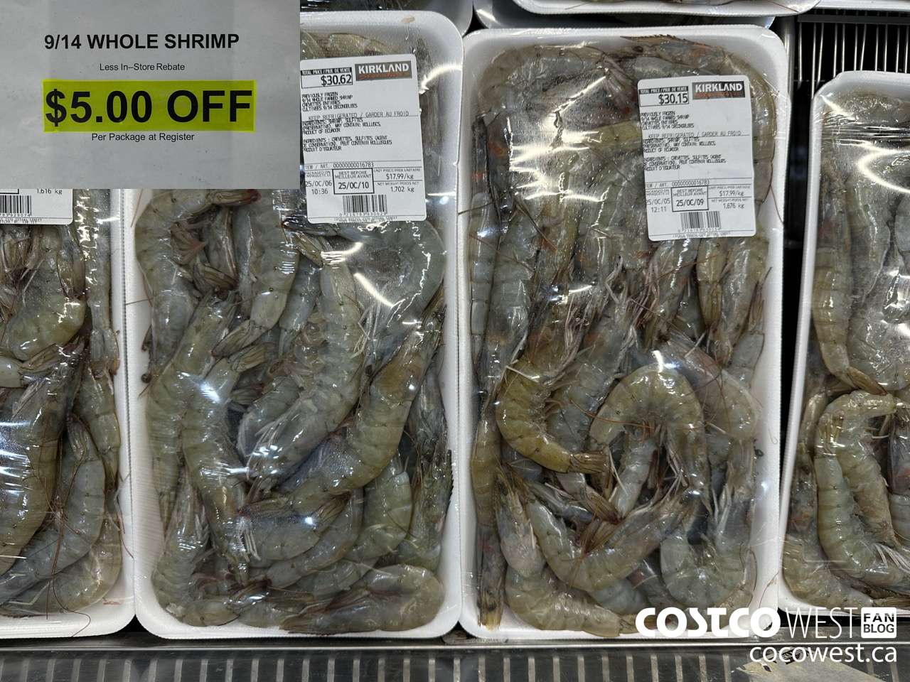 16790 9/14 WHOLE SHRIMP ($5.00 INSTANT SAVINGS)