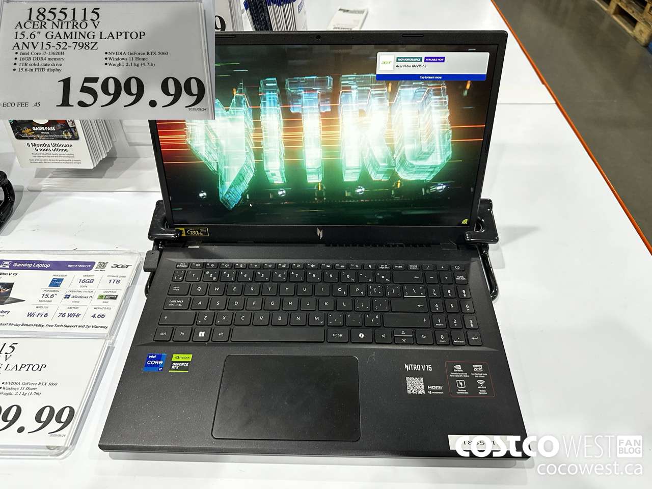 1855115 ACER NITRO V 15.6