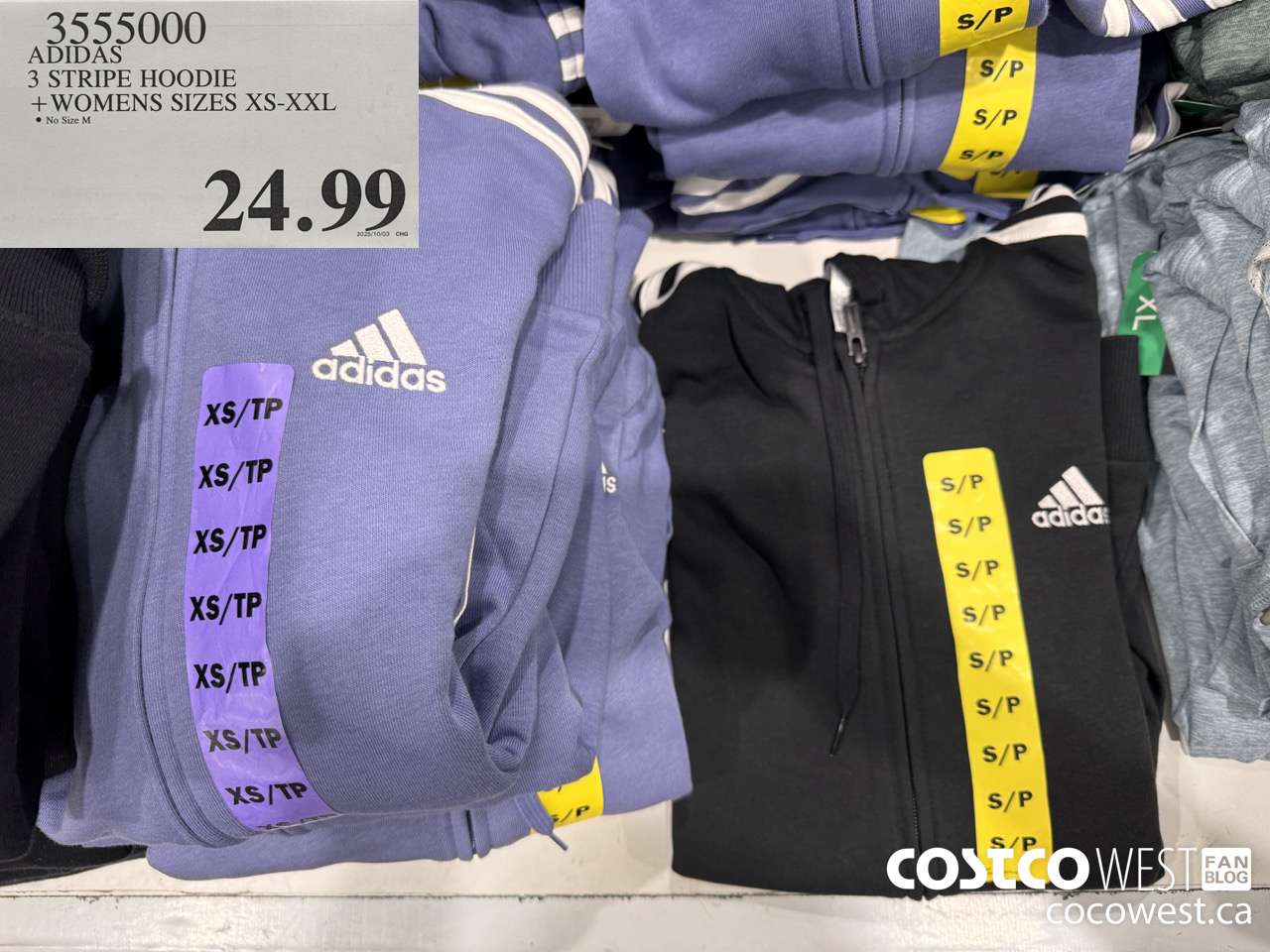 3555000 ADIDAS 3 STRIPE HOODIE WOMENS SIZES XS-XXL $24.99