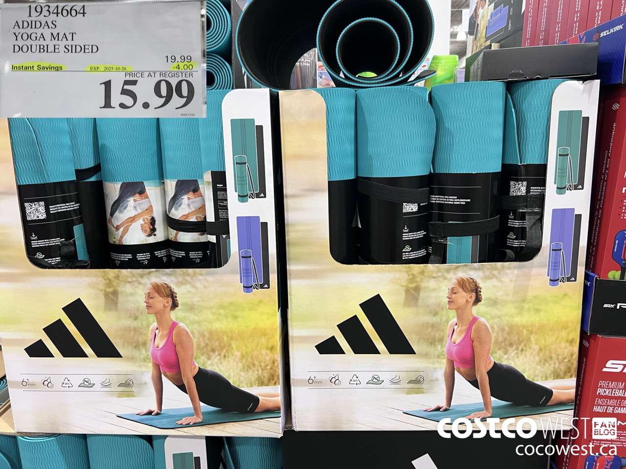 1934664 ADIDAS YOGA MAT DOUBLE SIDED ($4.00 INSTANT SAVINGS EXPIRES ON 2025-10-26) $15.99