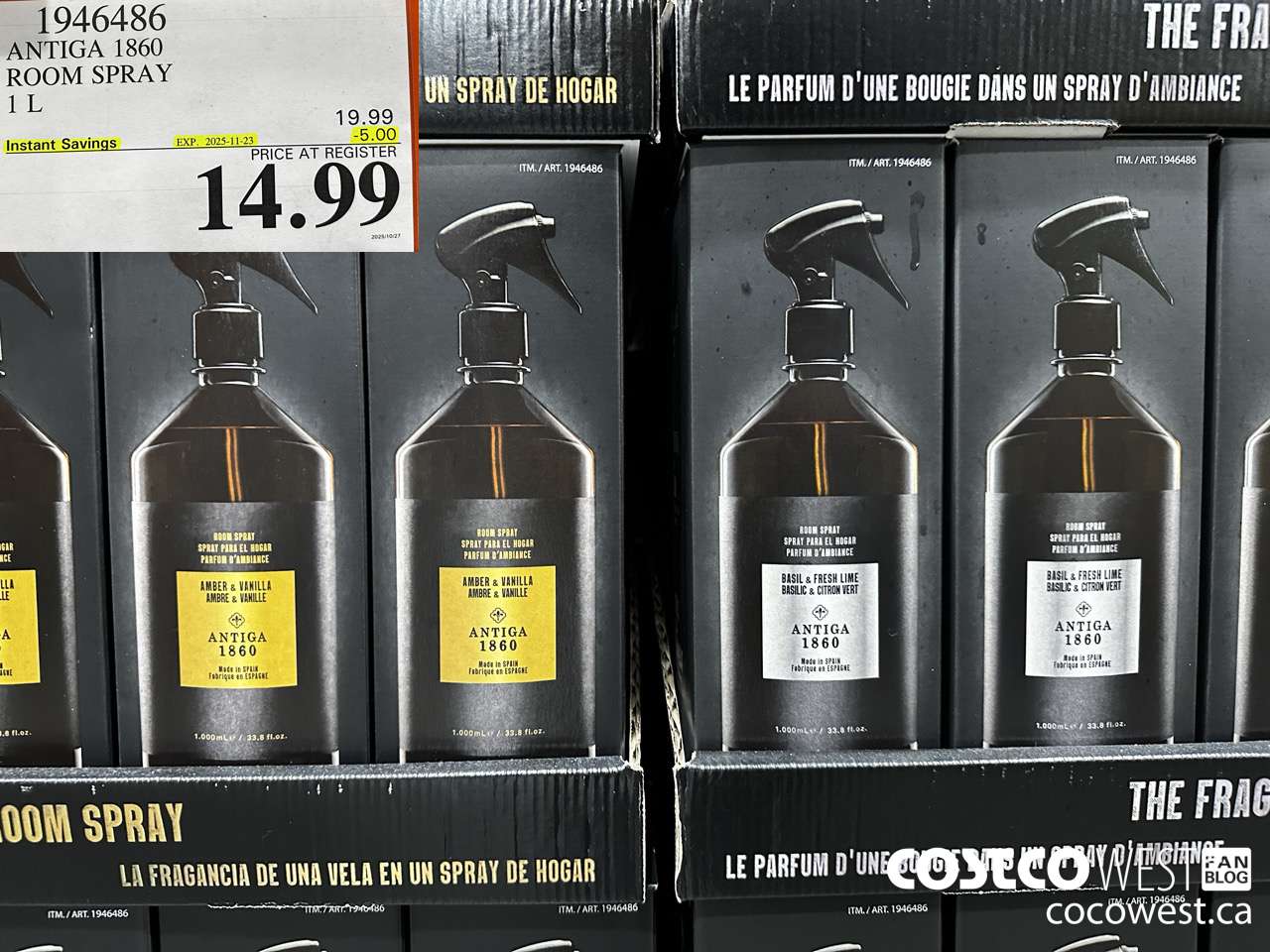 1946486 ANTIGA 1850 ROOM SPRAY 1L ($5.00 INSTANT SAVINGS EXPIRES ON 2025-11-23) $14.99