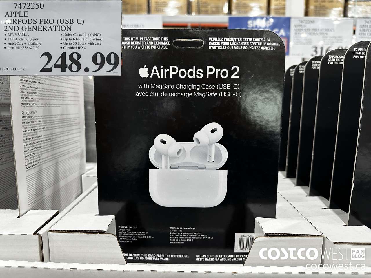7472250 APPLE AIRPODS PRO 2ND GENERATION (USB-C) $248.99