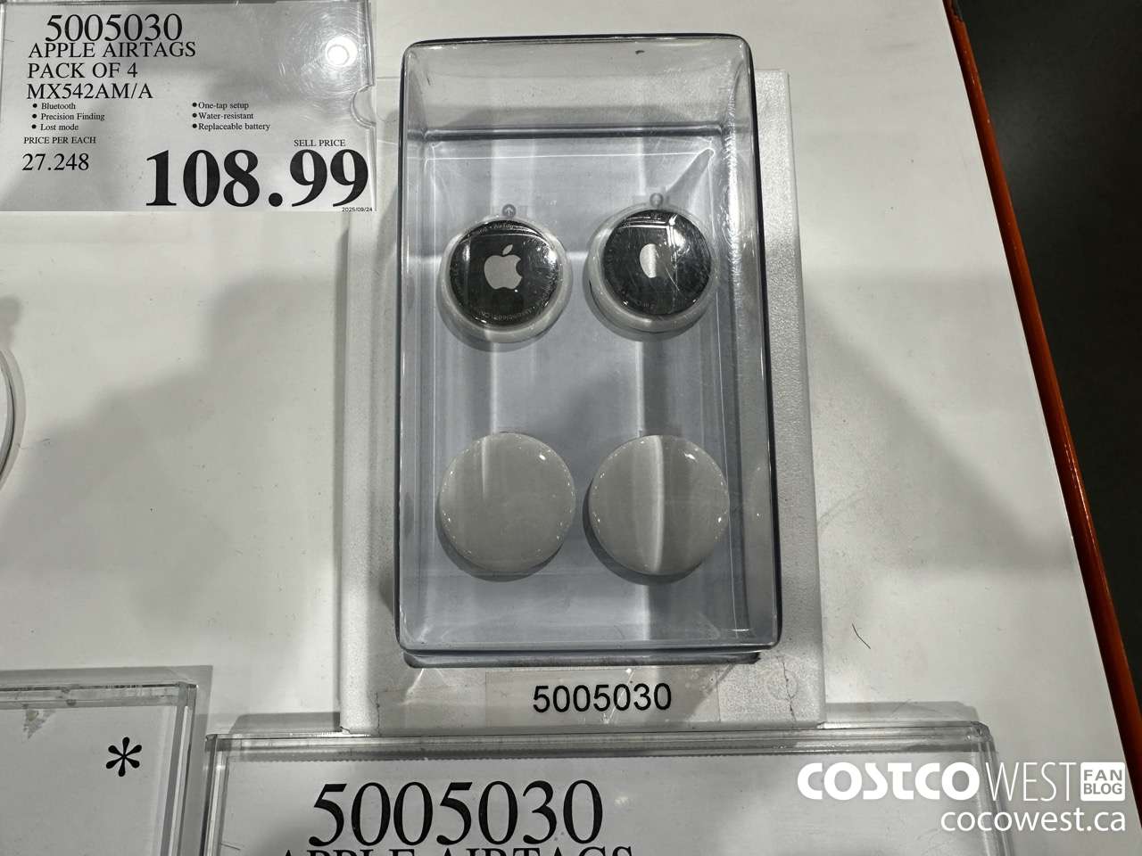 5005030 APPLE AIRTAG PACK OF 4 MX542AM/A $108.99