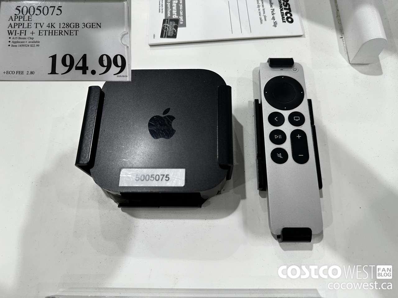 5005075 APPLE APPLE TV 4K 128GB 3GEN WI- FI + ETHERNET $194.99