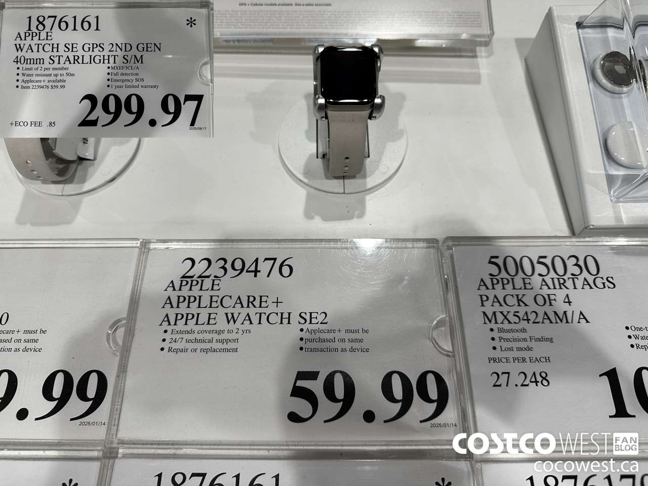 1876161 APPLE WATCH SE GPS 2ND GEN 40MM STARLIGHT S/M $299.97