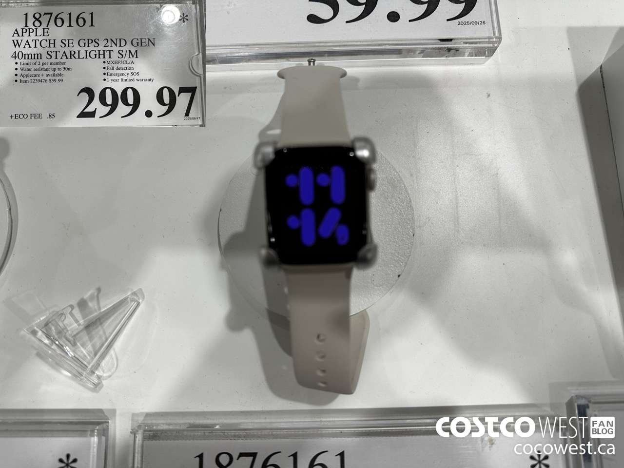 1876161 APPLE WATCH SE GPS 2ND GEN 40MM STARLIGHT S/M $299.97