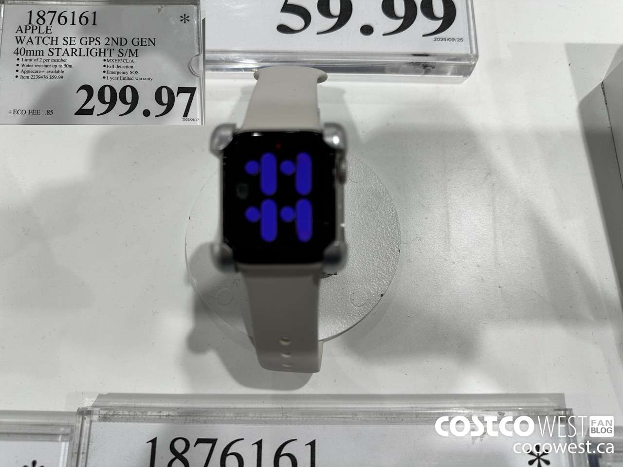 1876161 APPLE WATCH SE GPS 2ND GEN 40MM STARLIGHT S/M $299.97