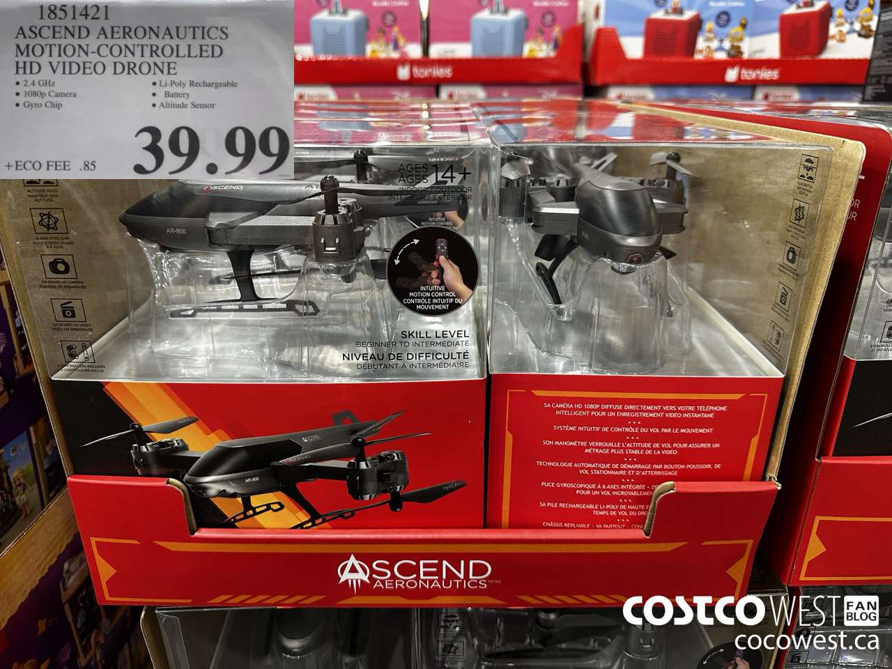 1851421 ASCEND AERONAUTICS MOTION-CONTROLLED HD VIDEO DRONE $39.99