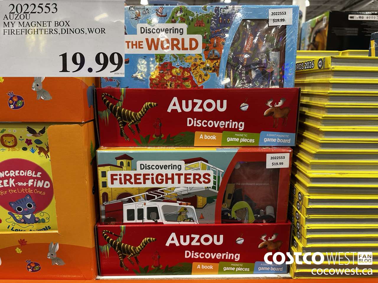 2022553 AUZOU MY MAGNET BOX FIREFIGHTERS, DINOS, WOR $19.99