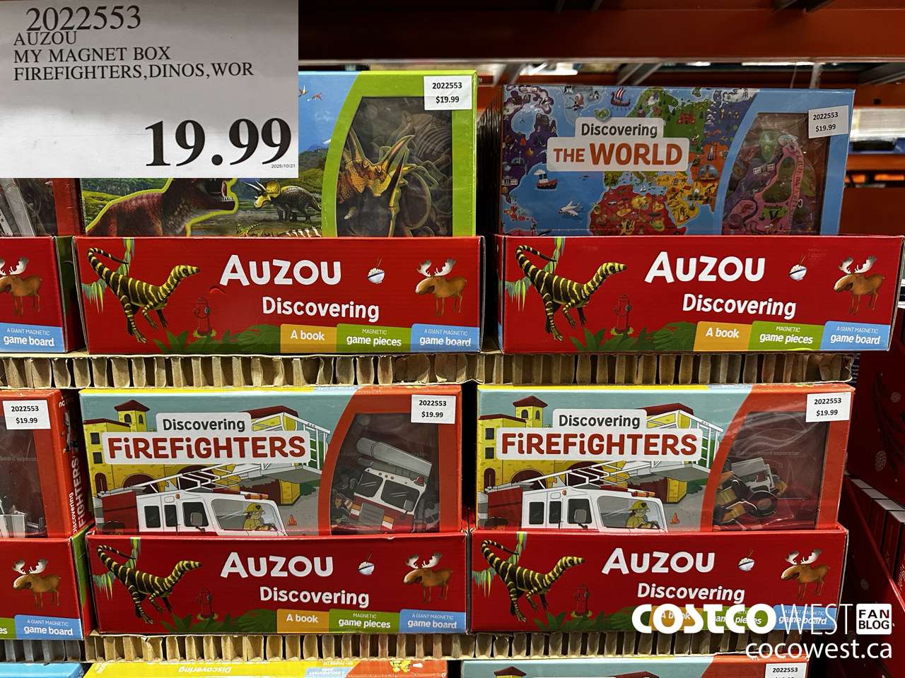 2022553 AUZOU MY MAGNET BOX FIREFIGHTERS, DINOS, WOR $19.99
