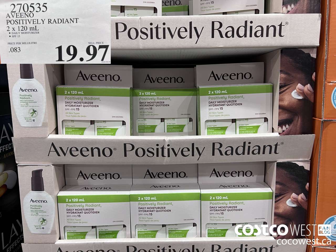 270535 AVEENO POSITIVELY RADIANT 2 X 120ML $19.97