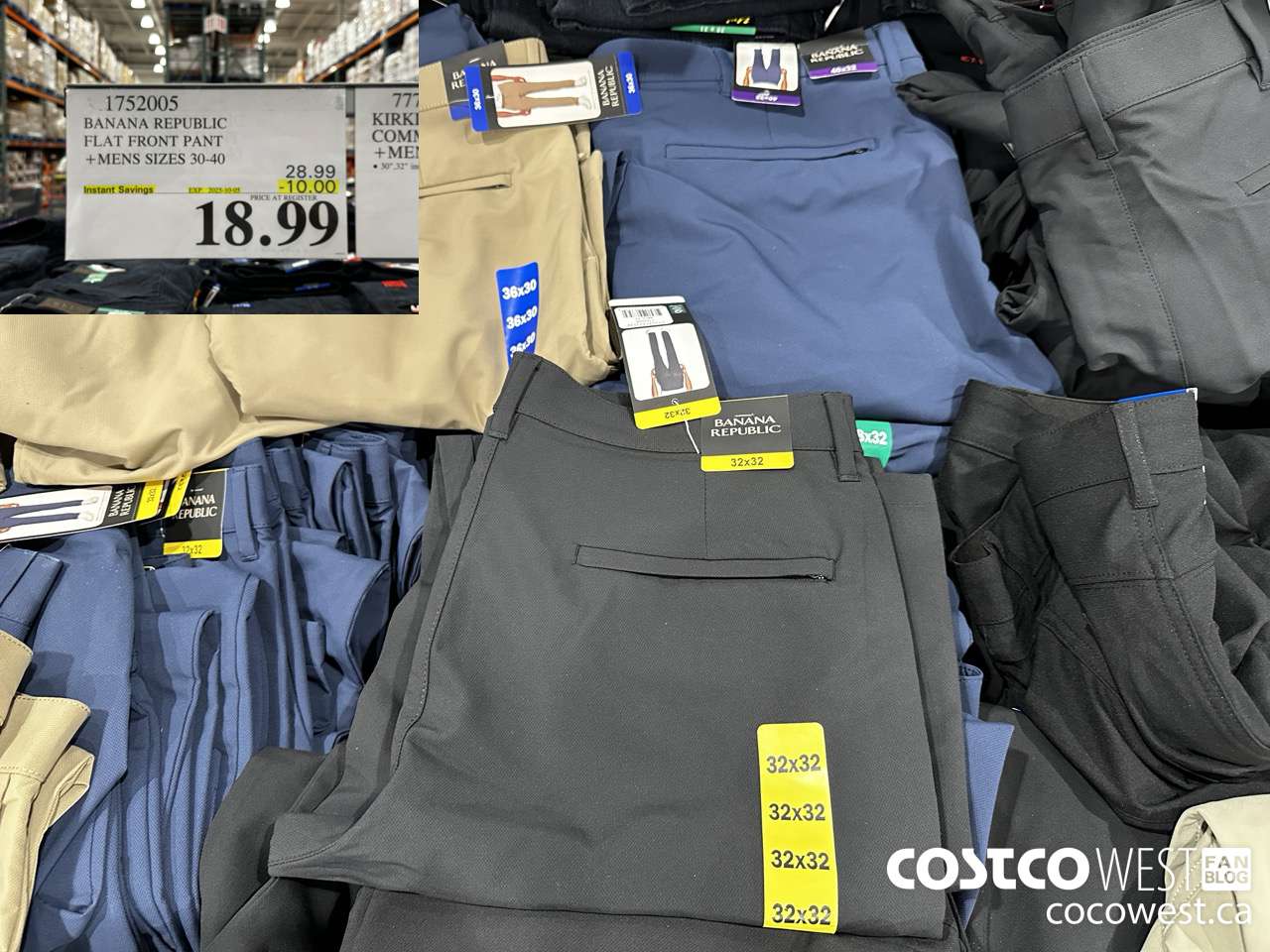 1752005 BANANA REPUBLIC FLAT FRONT PANT MENS SIZES 30-40 ($10.00 INSTANT SAVINGS EXPIRES ON 2025-10-05) $18.99