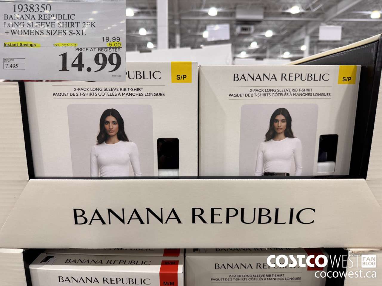 1938350 BANANA REPUBLIC LONG SLEEVE SHIRT 2PK WOMENS SIZES S-XL ($5.00 INSTANT SAVINGS EXPIRES ON 2025-10-12) $14.99