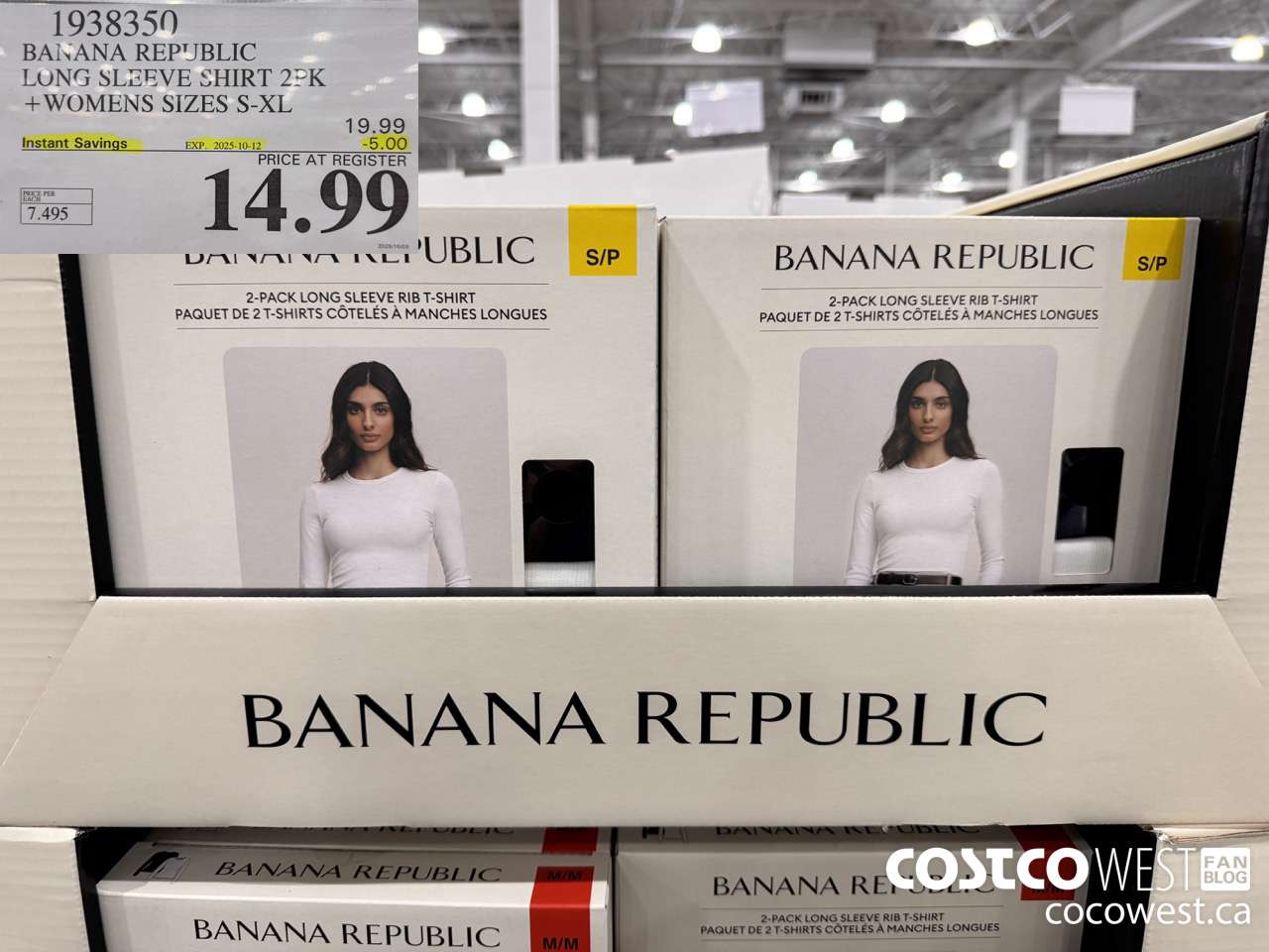 1938350 BANANA REPUBLIC LONG SLEEVE SHIRT 2PK WOMENS SIZES S-XL ($5.00 INSTANT SAVINGS EXPIRES ON 2025-10-12) $14.99