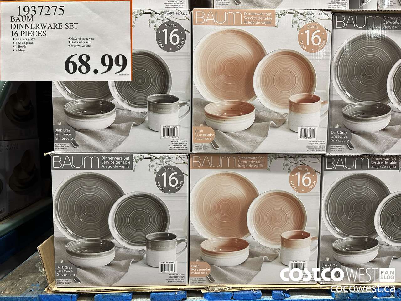 1937275 BAUM DINNERWARE SET 16 PIECES $68.99