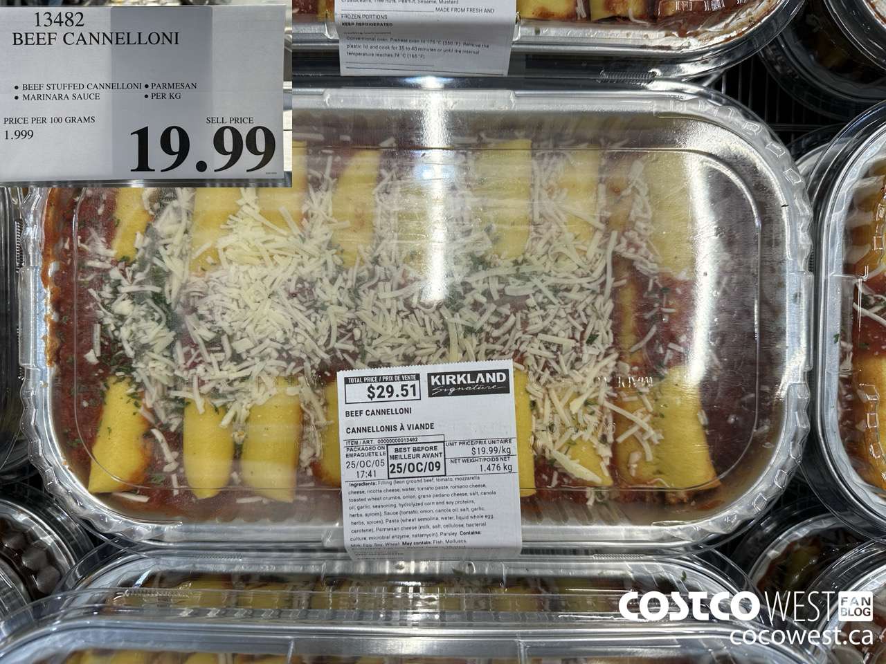 13482 BEEF CANNELLONI $19.99