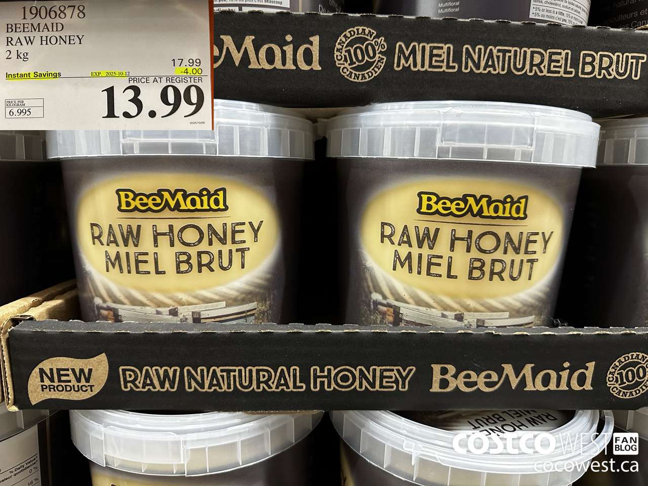 1906878 BEEMAID RAW HONEY 2KG ($4.00 INSTANT SAVINGS EXPIRES ON 2025-10-12) $13.99