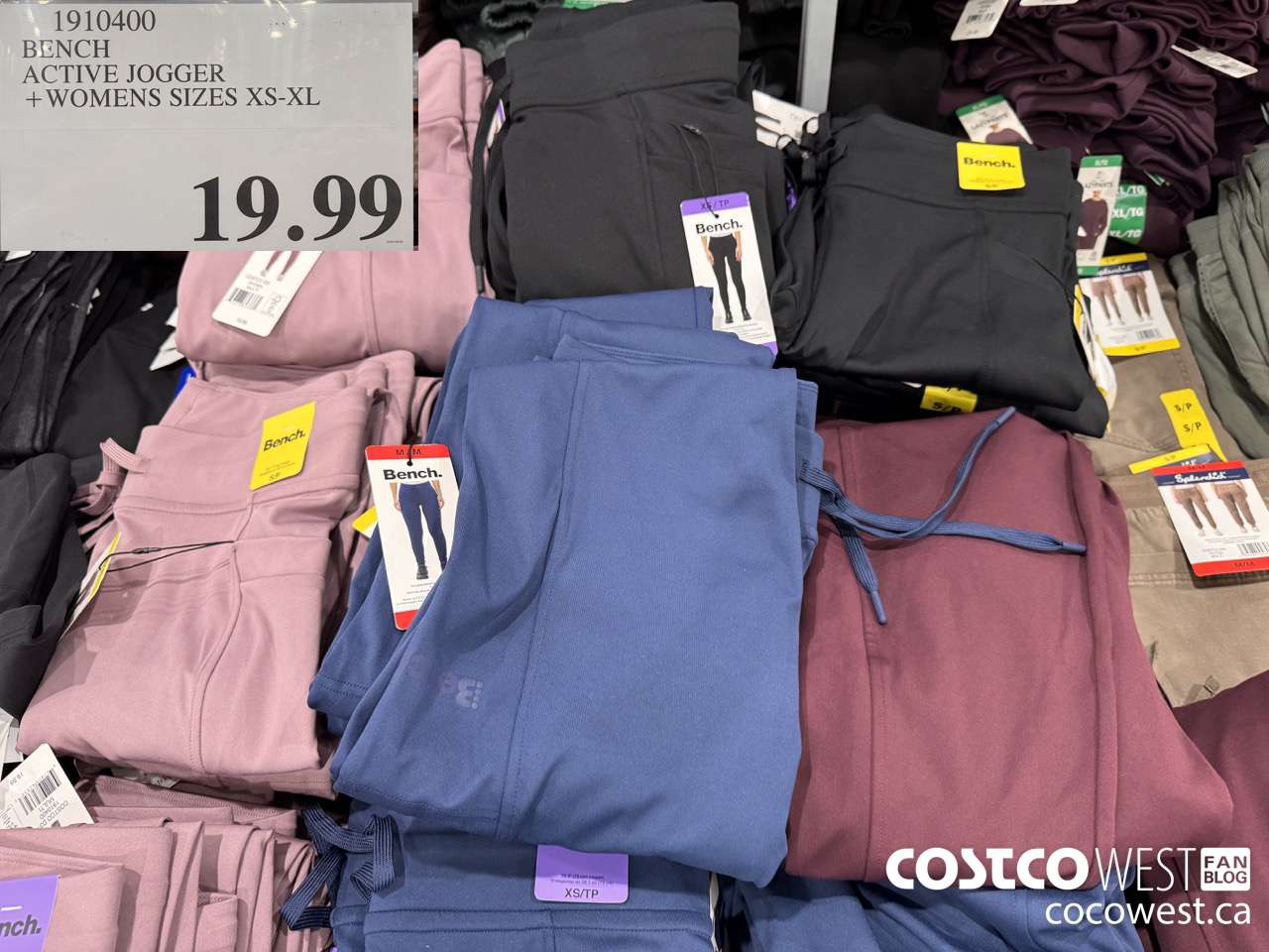 1910400 BENCH ACTIVE JOGGER WWOMENS SIZES XS-XL $19.99