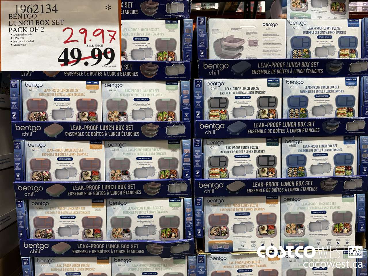 1962134 BENTGO LUNCH BOX SET PACK OF 2 $29.97