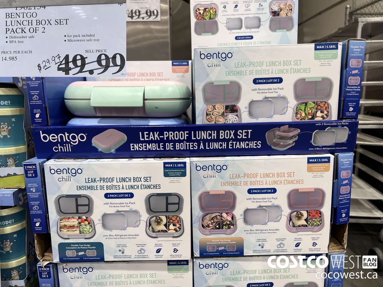 1962134 BENTGO LUNCH BOX SET PACK OF 2 $29.97