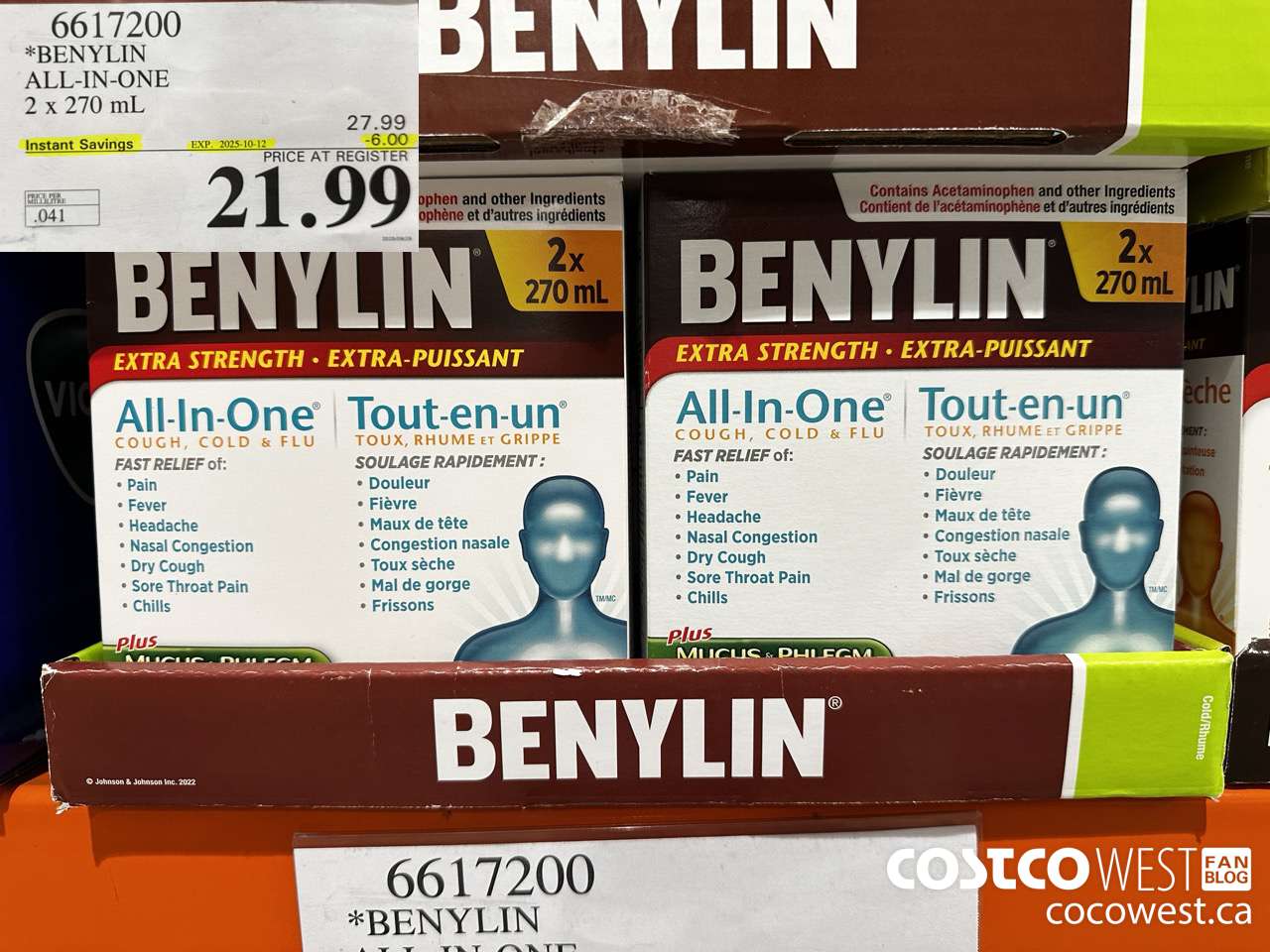 6617200 BENYLIN ALL-IN-ONE 2 X 270 ML ($6.00 INSTANT SAVINGS EXPIRES ON 2025-10-12) $21.99