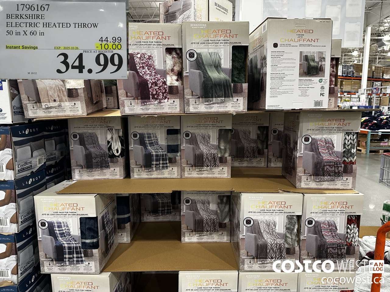 1796167 BERKSHIRE ELECTRIC HEATED THROW 50IN X 60IN ($10.00 INSTANT SAVINGS EXPIRES ON 2025-10-26) $34.99